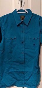 Roper Button Down-Teal